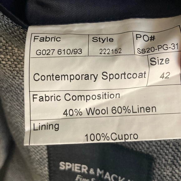 Spier & Mackay Contemporary Hopsack Sportcoat size 42 - Picture 5 of 8